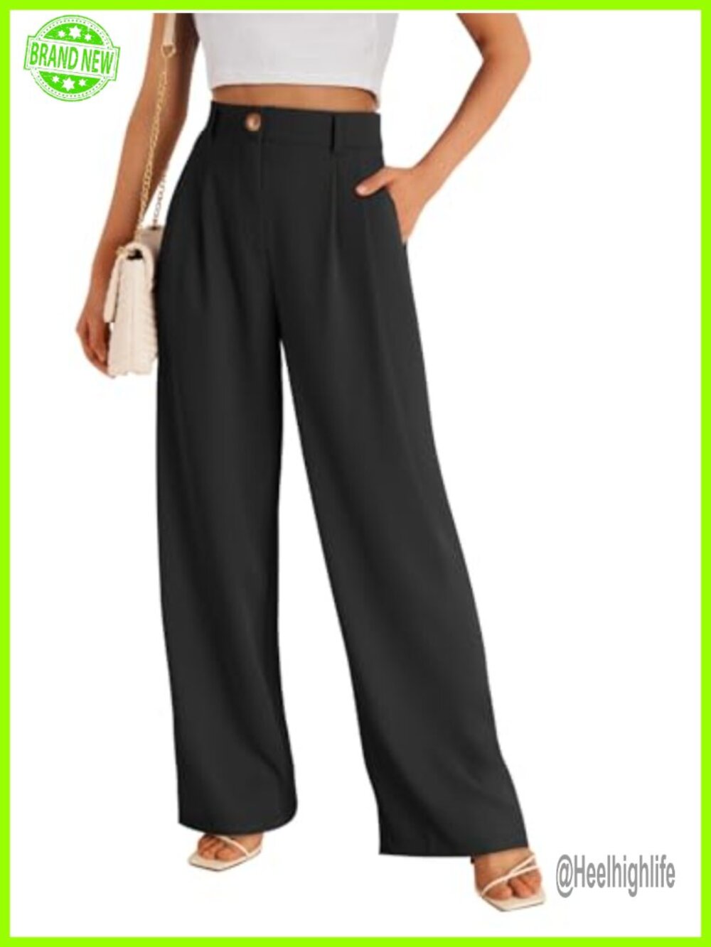 LILLUSORY Wide Leg Dress Pants High Rise Pleated Business Casual